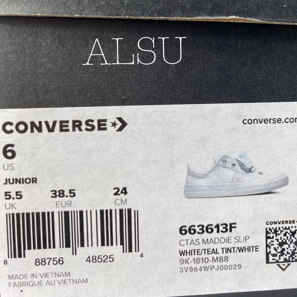 Converse Ctas Maddie Slip Canvas White K/W - Picture 8 of 8